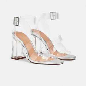 Zara Vinyl Heels (new with tags), size 6.5/37